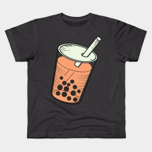 Chocolate Bobba Tea Kids T-Shirt